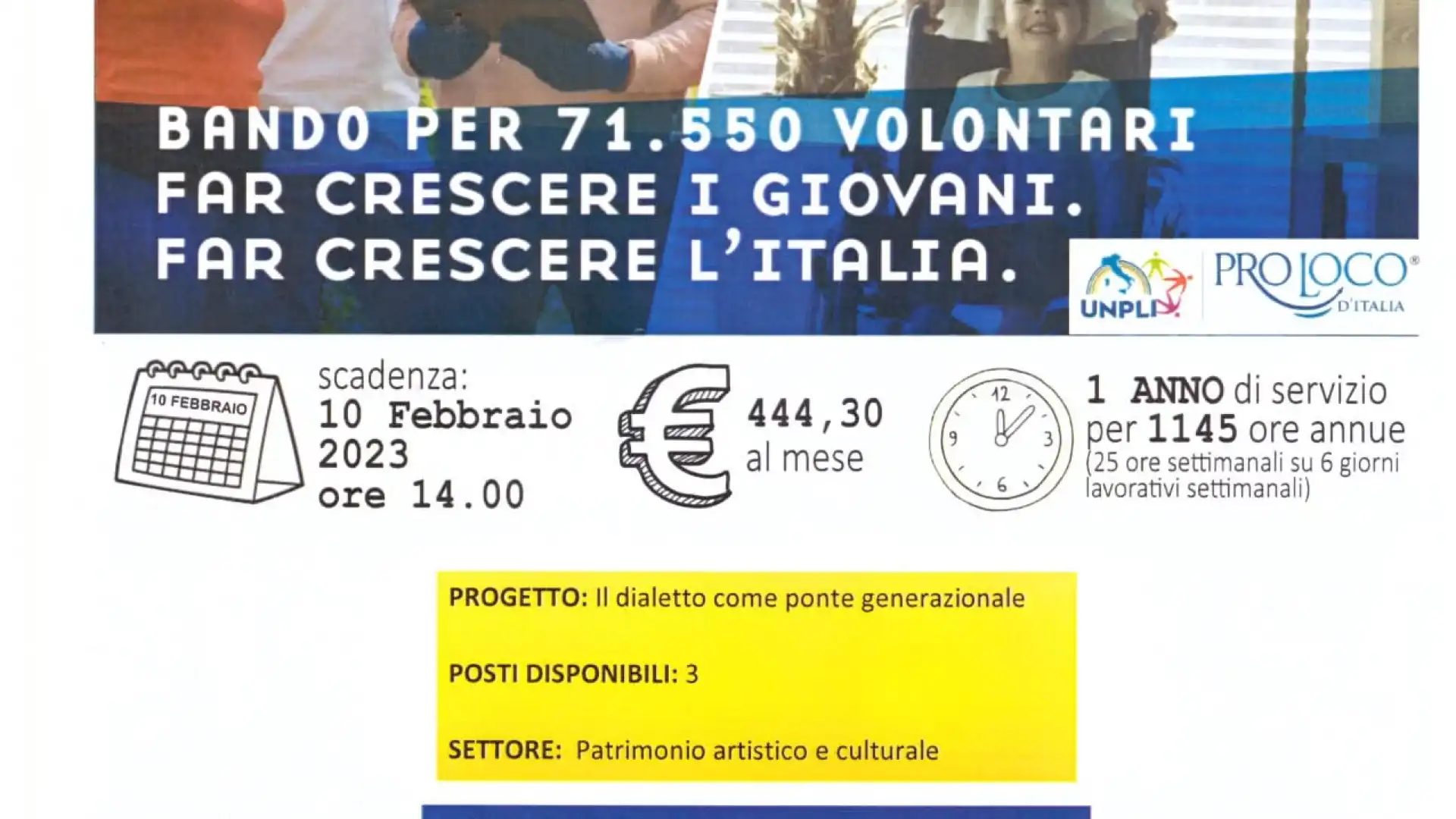 Cerro al Volturno: Servizio Civile Universale. La Pro Loco Cerrese 1982 attiva il progetto “Il Dialetto come ponte generazionale”.